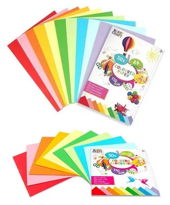 Immagine prodotto di Carta colorata Nassau Basic Craft 110 g/m², 50 fogli, 10 colori - 50 pz 20 x 20 cm