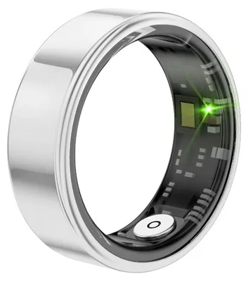 Immagine prodotto di INF Anello Intelligente Monitoraggio Sonno, Frequenza Cardiaca, Ossigeno nel Sangue D'argento 10