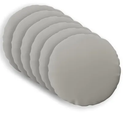 Image de vidaXL, housses de coussin, 6 pièces, HEERLEN, gris, diamètre 60 cm, polyester
