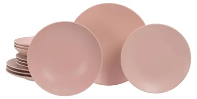 Obrázok produktu pre CreaTable, 21913, Soft Touch Peach, sada 12 tanierov, kamenina