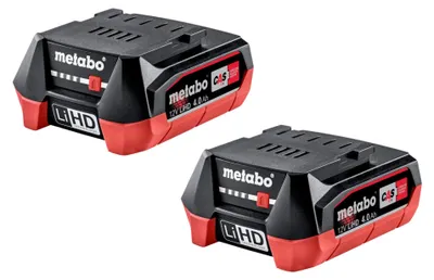 Zdjęcie produktu dla Zestaw akumulatorów Metabo 2x akumulator LiHD 12 V 4,0 Ah / 4000 mAh Li-Ion ze wskaźnikiem poziomu naładowania ( 2x 625349000 )