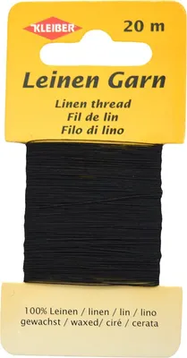 Zdjęcie produktu dla KLEIBER  71038 KLEIBER Leinengarn, 20 m, schwarz