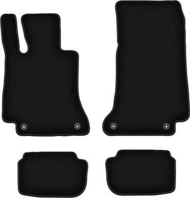 Immagine prodotto di Tappetini in velluto per Mercedes E W213 (2015-, Coupé) neri, set 4 pz, con fissaggi
