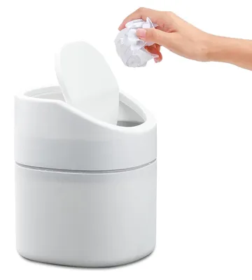 Obrázok produktu pre Kôš na odpadky s vekom, objem 2 litre, rozmer 13 x 13 x 16 cm, kompaktný, vhodný do kuchyne