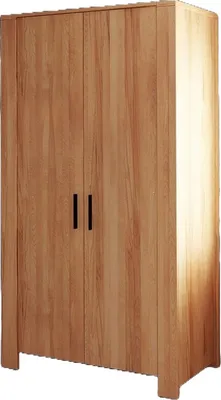 Produktbild von Kleiderschrank Lubic aus Kernbuche massiv 111x60x205 mit 2 Türen und Holzbeinen