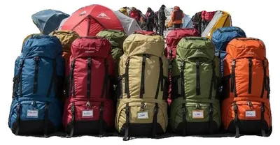 Image de Sac à dos de randonnée, grande capacité, confortable, couleur kaki