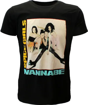 Obrázek produktu pro Spice Girls - tričko "Wannabe" pro muže/dámy uni RO5249 (L) (Černá)