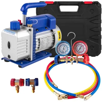 Image de Pompe à vide, 1/4 CV, débit de 1,8 CFM, manomètre pour pompes de 1 à 4 CV et débit de 4 CFM
