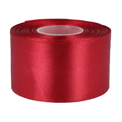 27m Satinband 50mm Dekoband dunkelrot