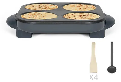Productafbeelding van Crêpe-apparaat, 1500 watt, 4 x 12 cm, grijs, Livoo DOC266G