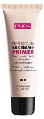 Produktbild von Pupa BB Cream + Primer Professionals (Farbe Sand) - Feuchtigkeitsspendende Getönte Creme für das Gesicht + Glättender Make-up Primer, Perfektes Hautbi