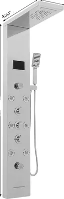 Produktbild von Duschpaneel, Vielseitige Duschmodi, Modernes Design, Silber