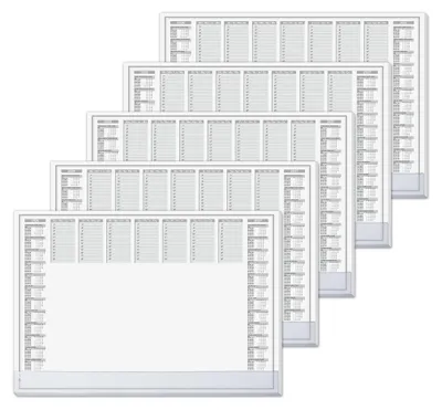 Produktbild von SIGEL Papier-Schreibtischunterlage DIN A2 Kalender 2026-2027 5er Set