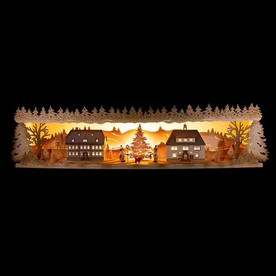 Produktbild von Schwibbogenerhöhung Seiffener Dorf (75x20cm) von Tietze Erzgebirgsdesign