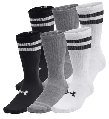 Productafbeelding van Under Armour - "Essential" sokken voor heren/dames, uni (6-pack), model GT58452 (maat 47 EU - 50,5 EU) (wit/zwart/grijs)