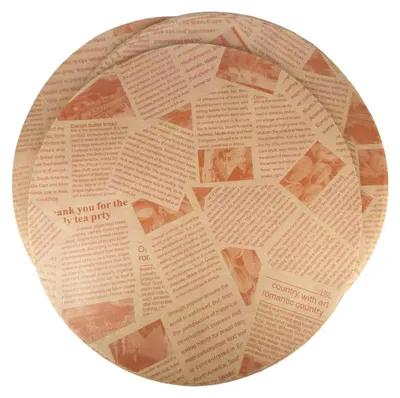 Produktbild von Rundes Backpapier - Zeitungsoptik - Burger- und Brotpapier - 200 Stück - 25 x 25 cm