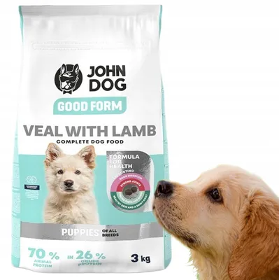 Zdjęcie produktu dla John Dog GOOD FORM SZCZENIAK cielęcina z jagnięciną Karma sucha dla psa 3kg