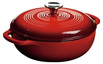 Image de Marmite en fonte émaillée - rouge 2,8 l / Lodge