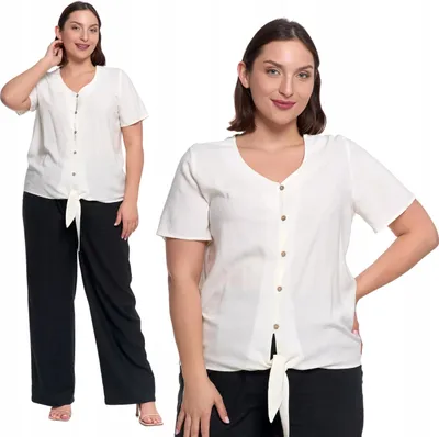 Produktbild von Moraj | Damenbluse Mit Bindung - XXL- Kurzarm - Atmungsaktiv - T-shirt