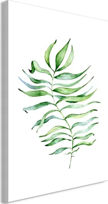 Produktbild von Italienischer Leinwand Leinwandbild - Dancing Leaf (1 Part) Vertical 60x90 cm Blätter b-B-0628-b-a