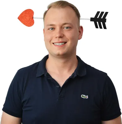 Produktbild von Amors Pfeil Stirnband Herz Schleife Valentinstag