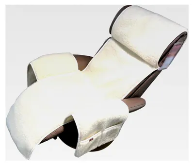 Produktbild von Sesselschoner für Relaxsessel, 100% Wolle, Breite 60 cm (Wollweiß)