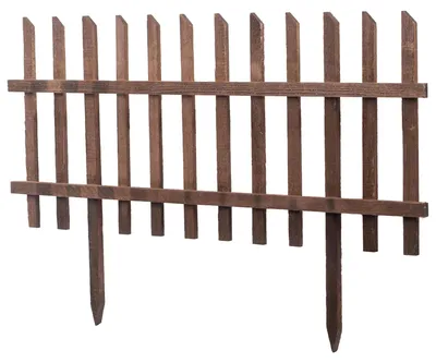 Imagen del producto de Valla para jardín - Bordillo de madera enrollable, tipo palizada - 100x60 cm - Para delimitar bordes de macizos de flores y caminos - Color marrón