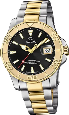 Zdjęcie produktu dla Jaguar Męski zegarek analogowy ze stali nierdzewnej Elegancki zegarek na rękę srebrno-złoty Pro Diver D2UJ970/3