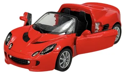 Image de Welly, modèle réduit en métal à l'échelle 1:34 de la Lotus Elise 111S, version "Rot" (rouge), neuf dans sa boîte. Référence : 42335