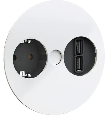 Obrázek produktu pro Vestavěná zásuvka s USB A, kuchyňská zásuvka Twist, kombinovaná zásuvka