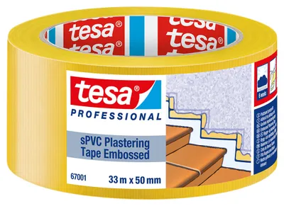 Imagen del producto de Tesa Putzband, sPVC, 33 metros x 50 mm, color amarillo, modelo 67001