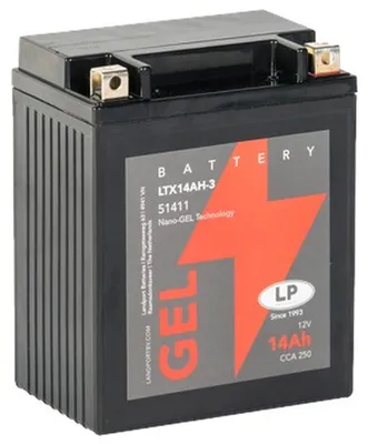 Productafbeelding van 12V 14Ah accu voor motorfiets, startaccu MG LTX14AH-3