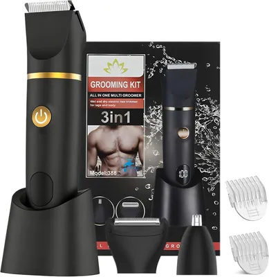 Produktbild von 3-in-1 Damenrasierer Elektrisch, Intimrasierer & Haartrimmer für Körper, Gesicht, Beine & Bikini, IPX7 Wasserdicht, Nass- & Trockenrasur