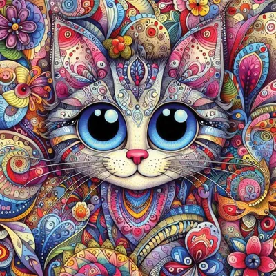 Produktbild von YAZZ Puzzle Katze mit groß en Augen 1023 Puppen