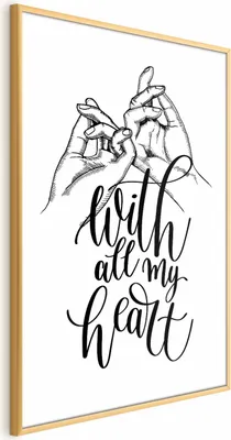 Produktbild von Posterpapier Poster - With All My Heart 21x30 cm Text m-A-0920-ao-a