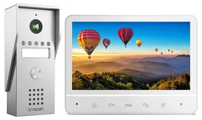 Produktbild von Video-Türsprechanlage, 7-Zoll-Display, 120-Grad-Sichtwinkel, Freisprechkommunikation, Kabelverbindung, Nachtsicht