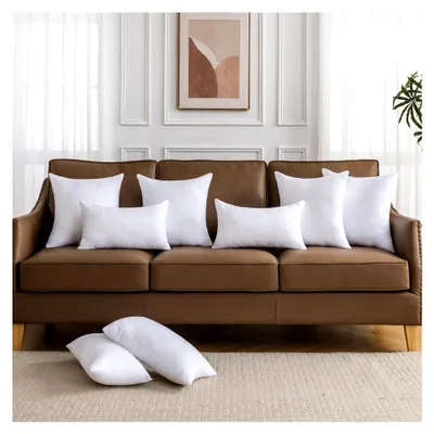 Produktbild von 2er Set Kissenfüllungen 30x50 cm - Innenkissen für Sofas, Dekokissen und Zierkissen - Atmungsaktive Füllung in Weiß