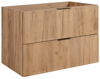 Zdjęcie produktu dla RODAN | Szafka Pod Umywalkę - Wisząca - SLIM - 80 CM - Brązowa - 3 Kolory Uchwytów - MDF - Szuflady z Cichym Domykiem