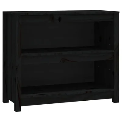 Obrázok produktu pre Knižnica čierna 80x35x68 cm masívna borovica