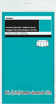 Produktbild von Amscan Party-Tischdecke, Kunststoff, rund SG5912 (Einheitsgröße) (Karibisches Türkis)