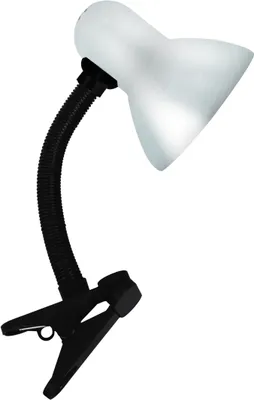 Produktbild von Tischlampe Kinderzimmer Metall Flexarm 30,5 cm zum Klemmen in Schwarz Silber E27 Tischleuchte
