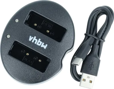 Produktbild von vhbw Dual USB Ladegerät kompatibel mit Olympus OM-D E-M10 II, E-M10 Mark II, E-M10 Mark III, E-M10 Kamera/Akku - Ladeschale, Ladeanzeige