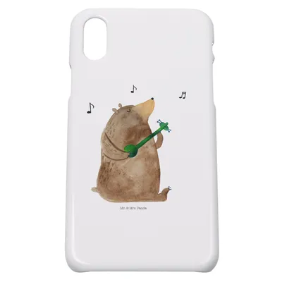 Produktbild von Mr. & Mrs. Panda Iphone 10 Handyhülle Bär Gitarre - Weiß - Geschenk, Handy, Teddy, Case, X, Cover