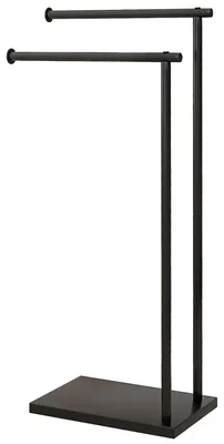 Productafbeelding van HOMCOM Handdoekhouder, vrijstaand handdoekrek met 2 stangen, 35,5 x 20 x 78 cm