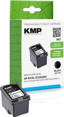 Immagine prodotto di KMP H47 - 14 ml - Nero - compatibile - cartuccia d'inchiostro (alternativo a: HP 901XL, HP CC654AE)
