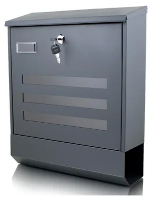 Produktbild von Briefkasten grau anthrazit Post Briefkasten Wandbriefkasten und Zeitungsfach