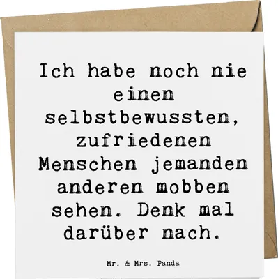 Produktbild von Mr. & Mrs. Panda Grußkarte Spruch Mobbing bewältigen - Weiß - Geschenk, faltkarte, Trost, positivity, Hoffnung, Klappkarte, Mutmacher, Zuversicht, anlasskarte, Vertrauem