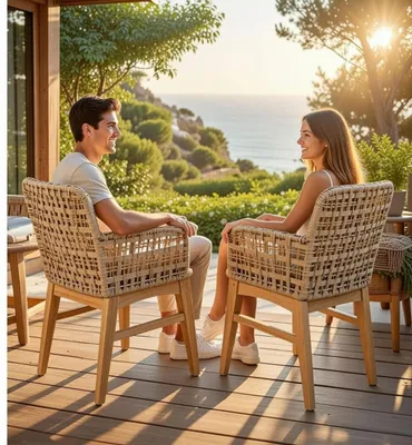 Produktbild von Eleganter Gartenstuhl im modernen Design für Terrasse und Garten