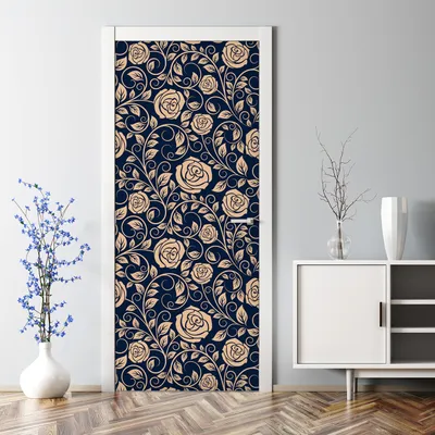 Produktbild von Dekorative Türposter selbstklebend Klebefolie Wandaufkleber Türaufkleber Vintage Rose gold 85 x 200 cm