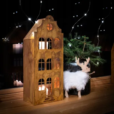 Produktbild von Edelrost Metall Laternen - Kerzenlaterne Indoor - Gartenlaternen - Kerzen - Laternenhaus - Teelichthaus - Latarne - Weihnachtslaterne - Weihnachten